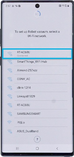 enter the wi-fi information