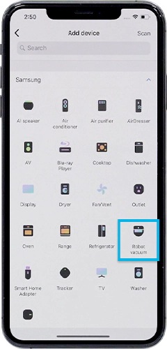 select robot vacuum for ios