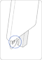 Attach camera to indent on the back of monitor