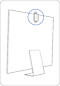 Attach camera to indent on the back of monitor