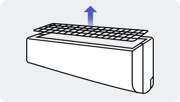slide the filter off from the unit