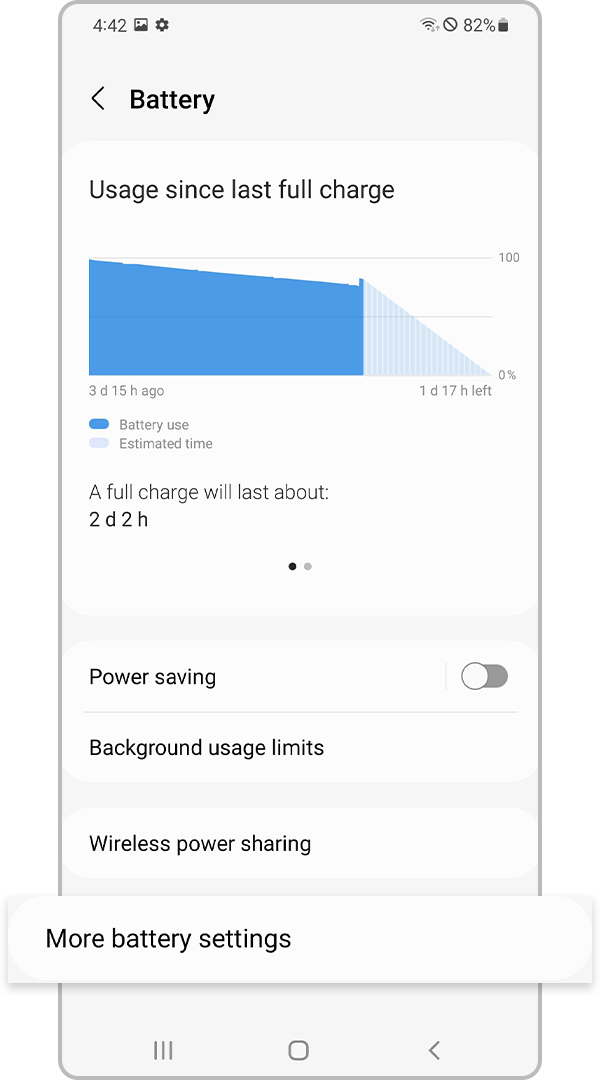 More battery settings
