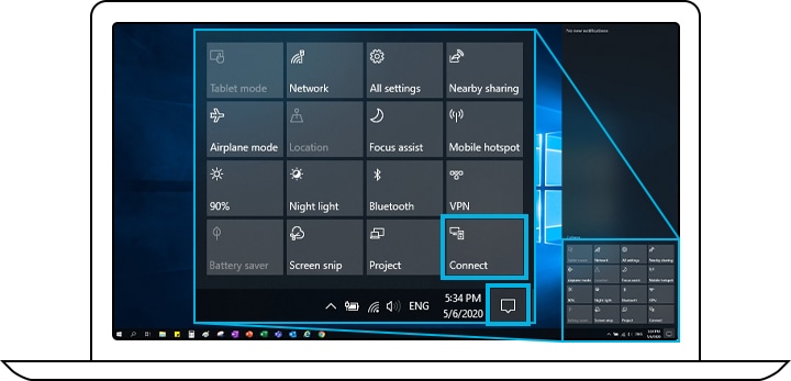 taskbar on the pc