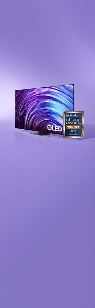 Samsung OLED TV is shown with grand prize TechRadar Choice Awards 2024.