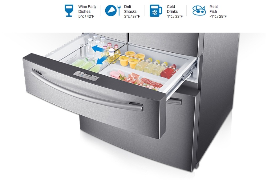 680L French Door Refrigerator, Sparkling Water Dispenser (SRF679SWLS) RF24HSESBSL/SA Samsung