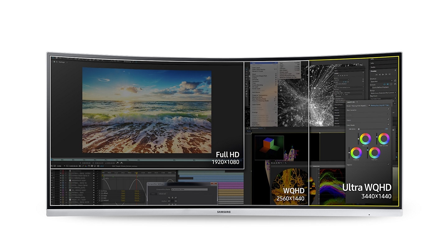 Ultra WQHD for incredible image detail and a wider workspace