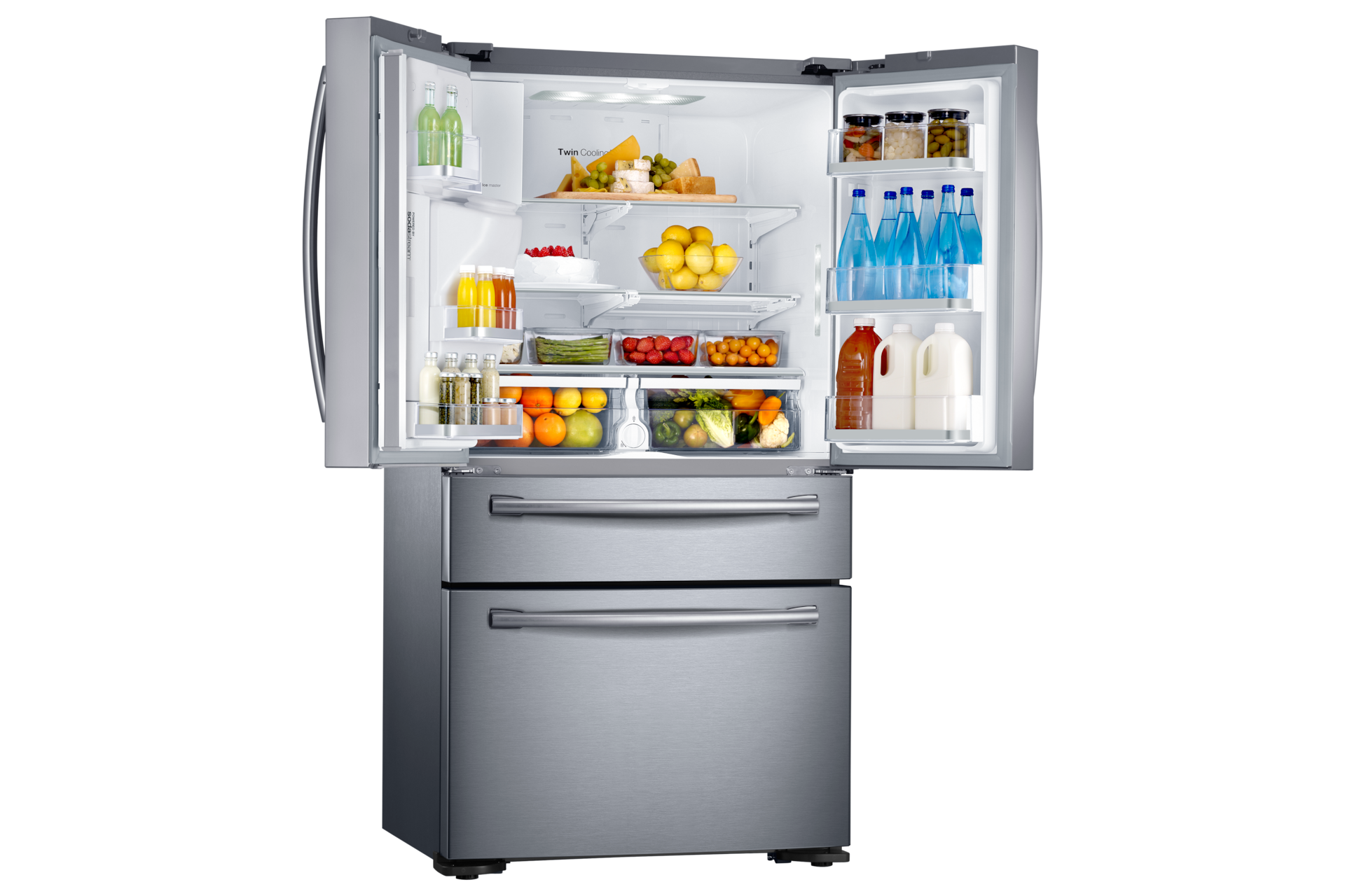 680L French Door Refrigerator, Sparkling Water Dispenser (SRF679SWLS) RF24HSESBSL/SA Samsung
