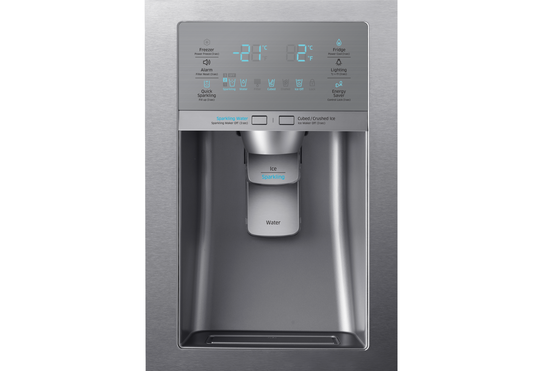 680L French Door Refrigerator, Sparkling Water Dispenser (SRF679SWLS