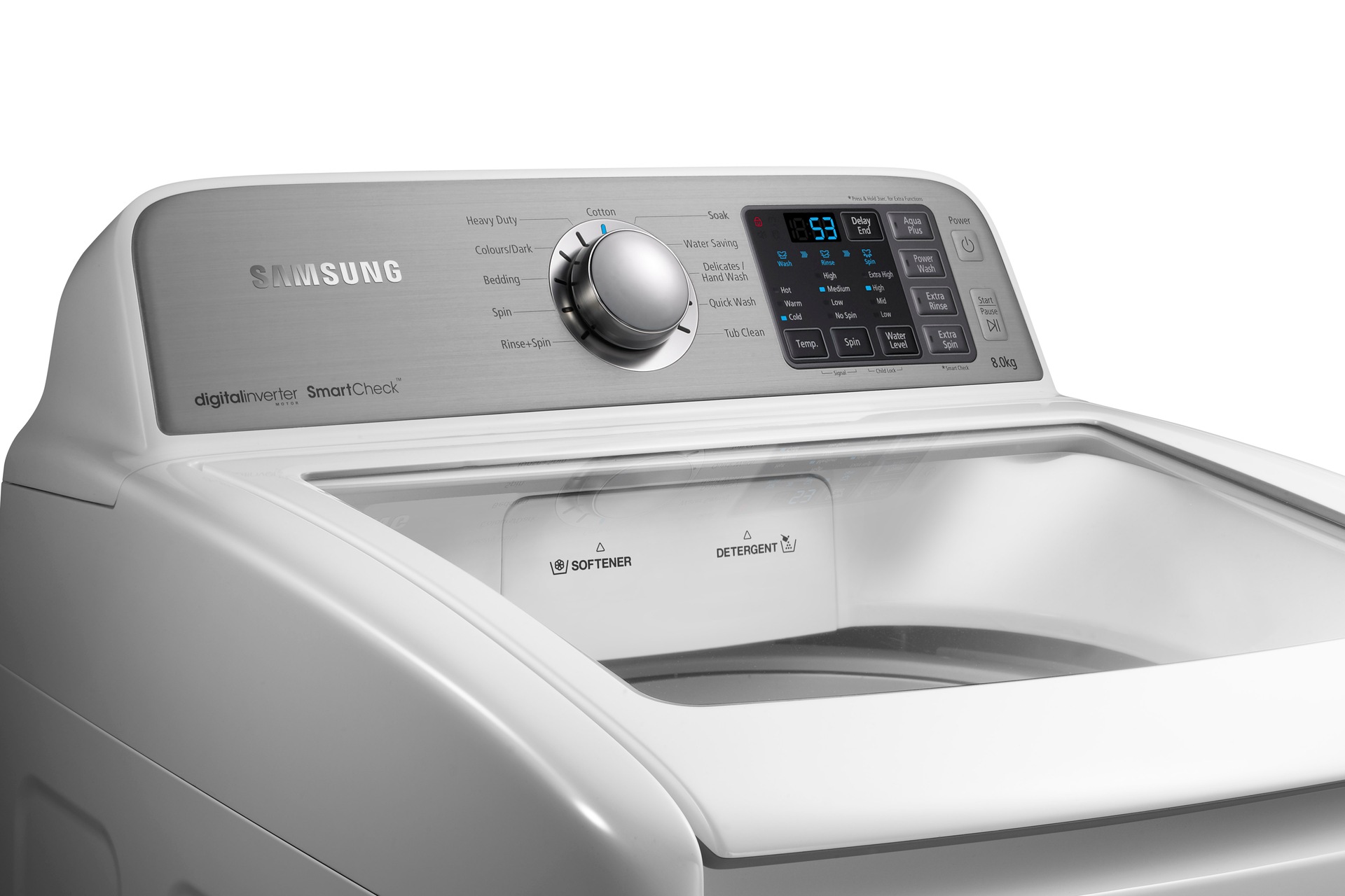 WA80F5G4DJW 8kg Top Load Washer with Double Storm Pulsator System