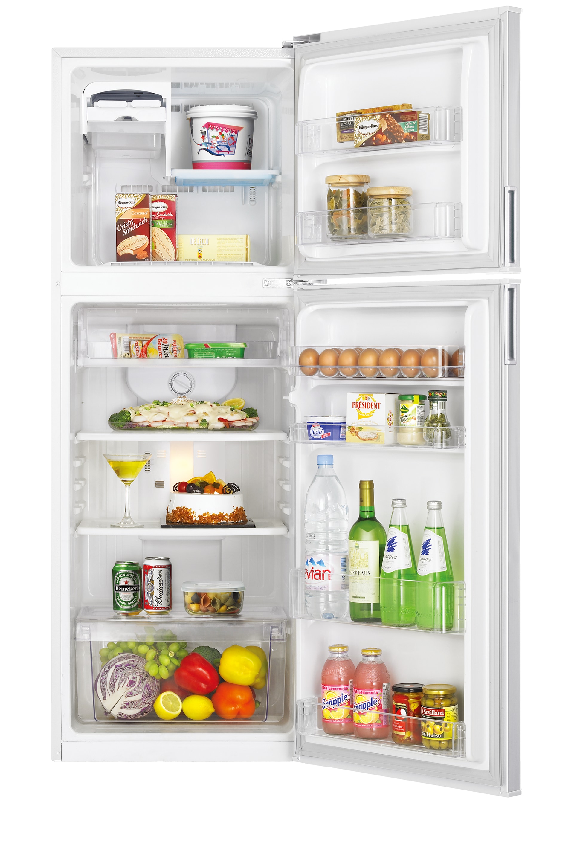 SR215MW 216L Capacity Top Freezer Refrigerator with Twist Icemaker