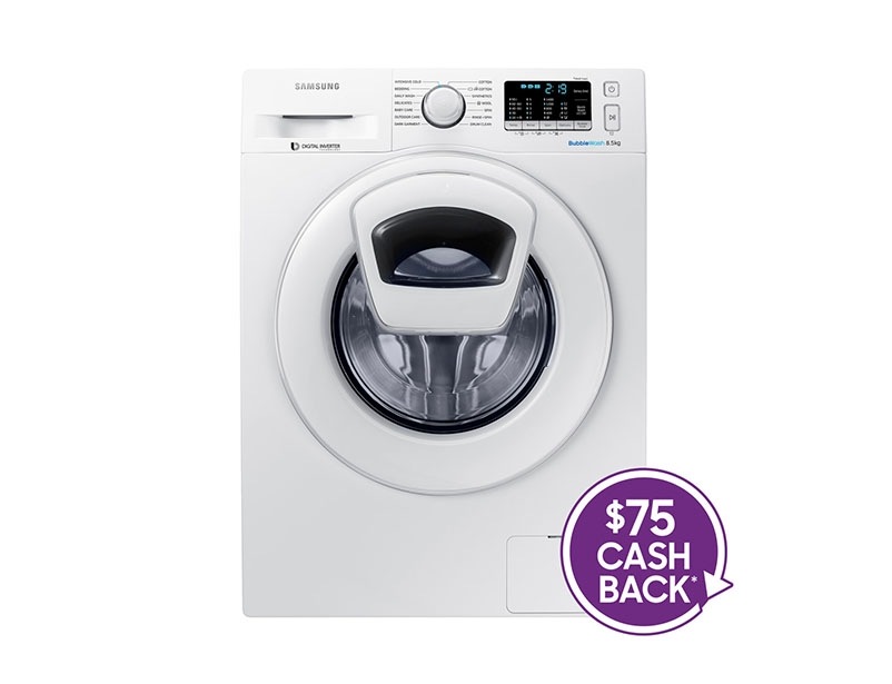 AddWash™ 8.5KG Front Loader with AddDoor (WW85K5410WW) WW85K5410WW/SA Samsung Australia