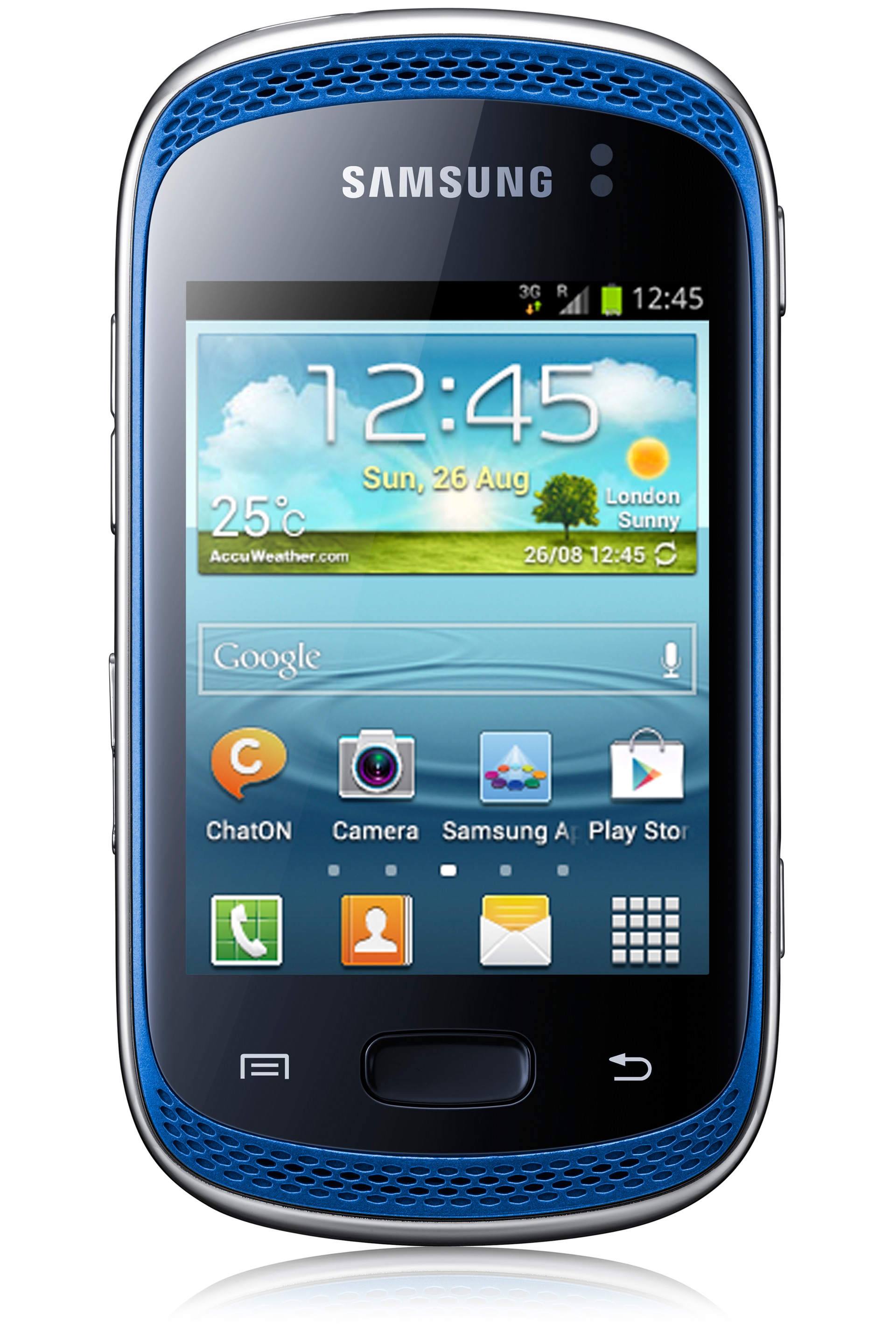 GT-S6010 1 Voorzijde Blauw