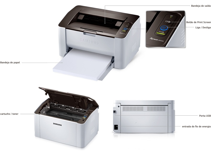 Xpress M2020 Impressora a Laser Monocromática SLM2020/XAB Samsung BR