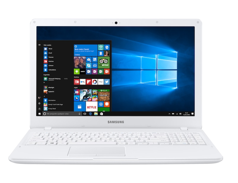 Notebook Samsung Essentials E21 Frente Branca NP300E5K-KFBBR