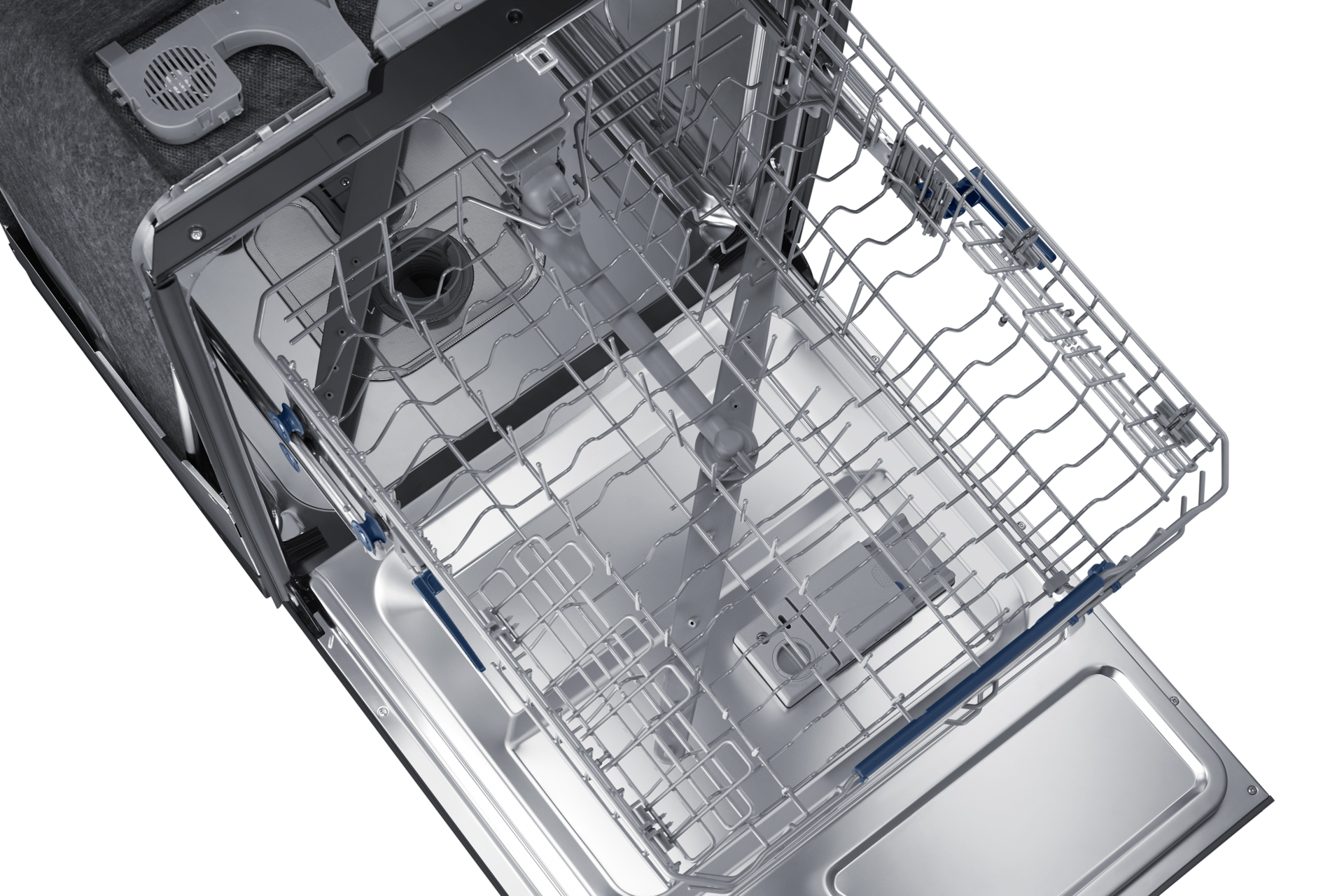 DW80K7050 Black stainless Third Rack Dishwasher with StormWash