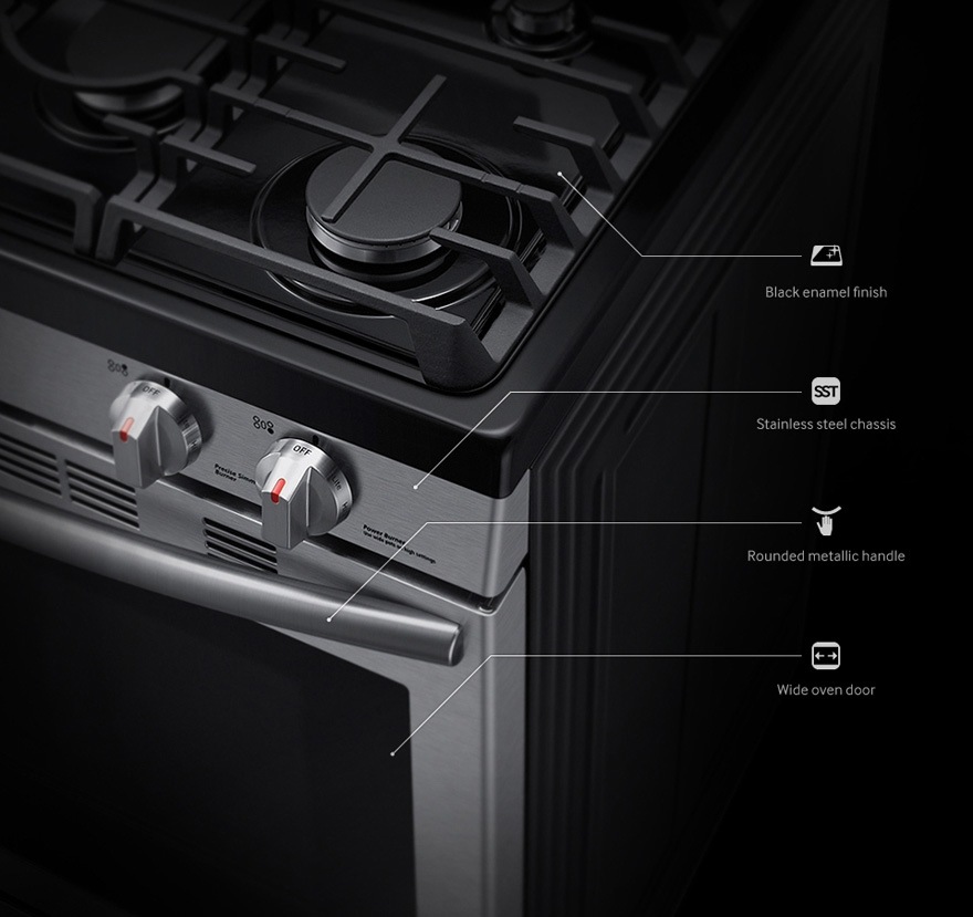 NX58H5600SS Gas Range, 5.8 cu.ft NX58H5600SS/AC Samsung CA