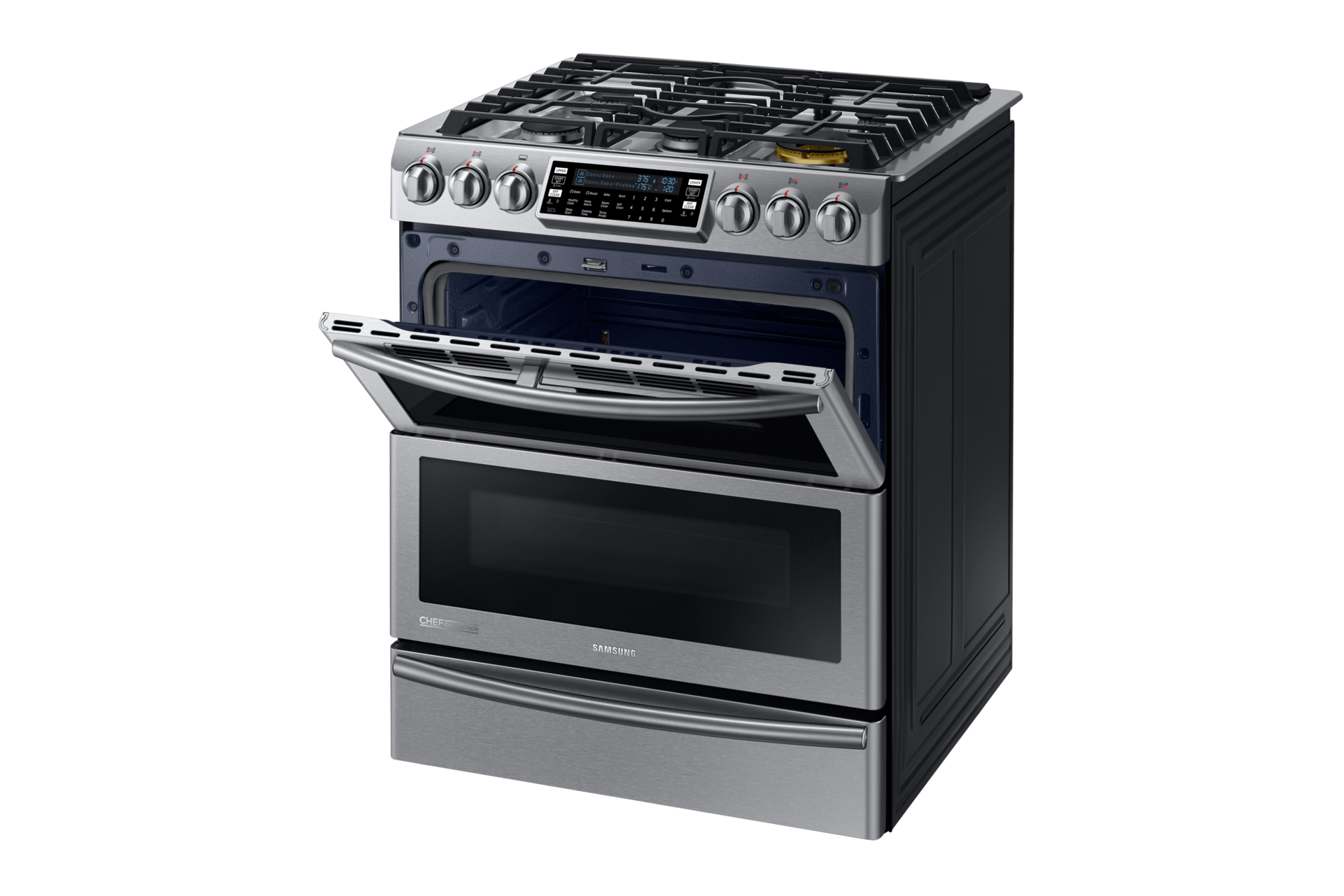 NY58J9850WS Gas Range with Dual Fuel Technology, 5.8 cu.ft ...