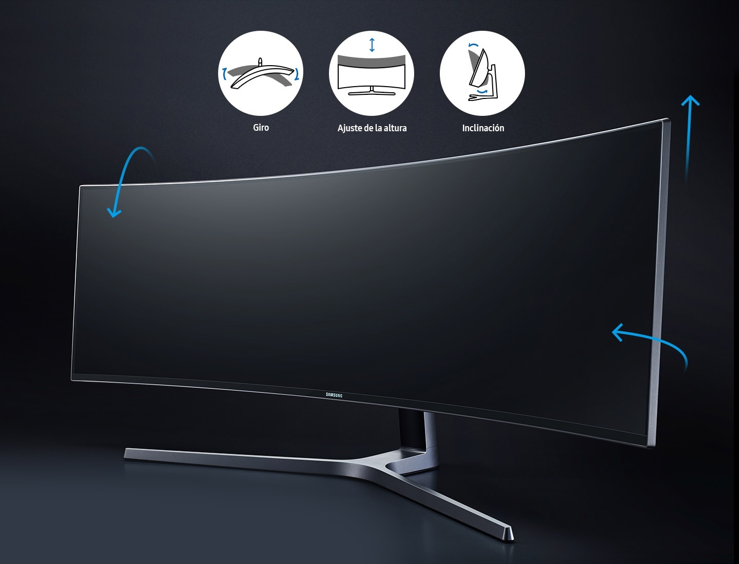 Monitor Samsung CJ89 con pantalla curva de 49 pulgadas