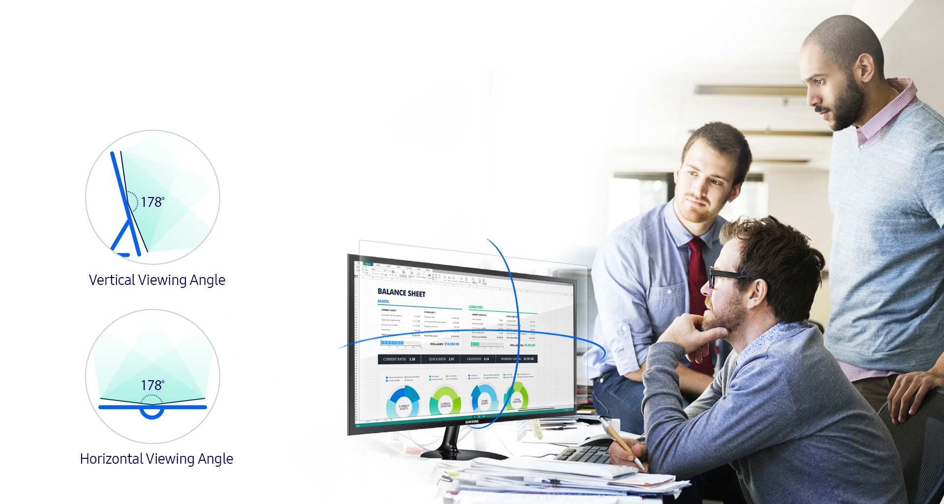 Ángulo de visión extra amplia para obtener una visión perfecta desde cualquier lugar