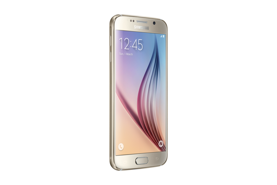 Galaxy S6 G920F L Front 30 Gold