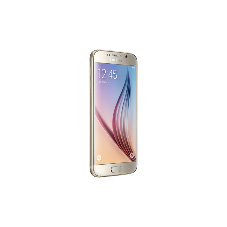 Galaxy S6 G920F L Front 30 Gold