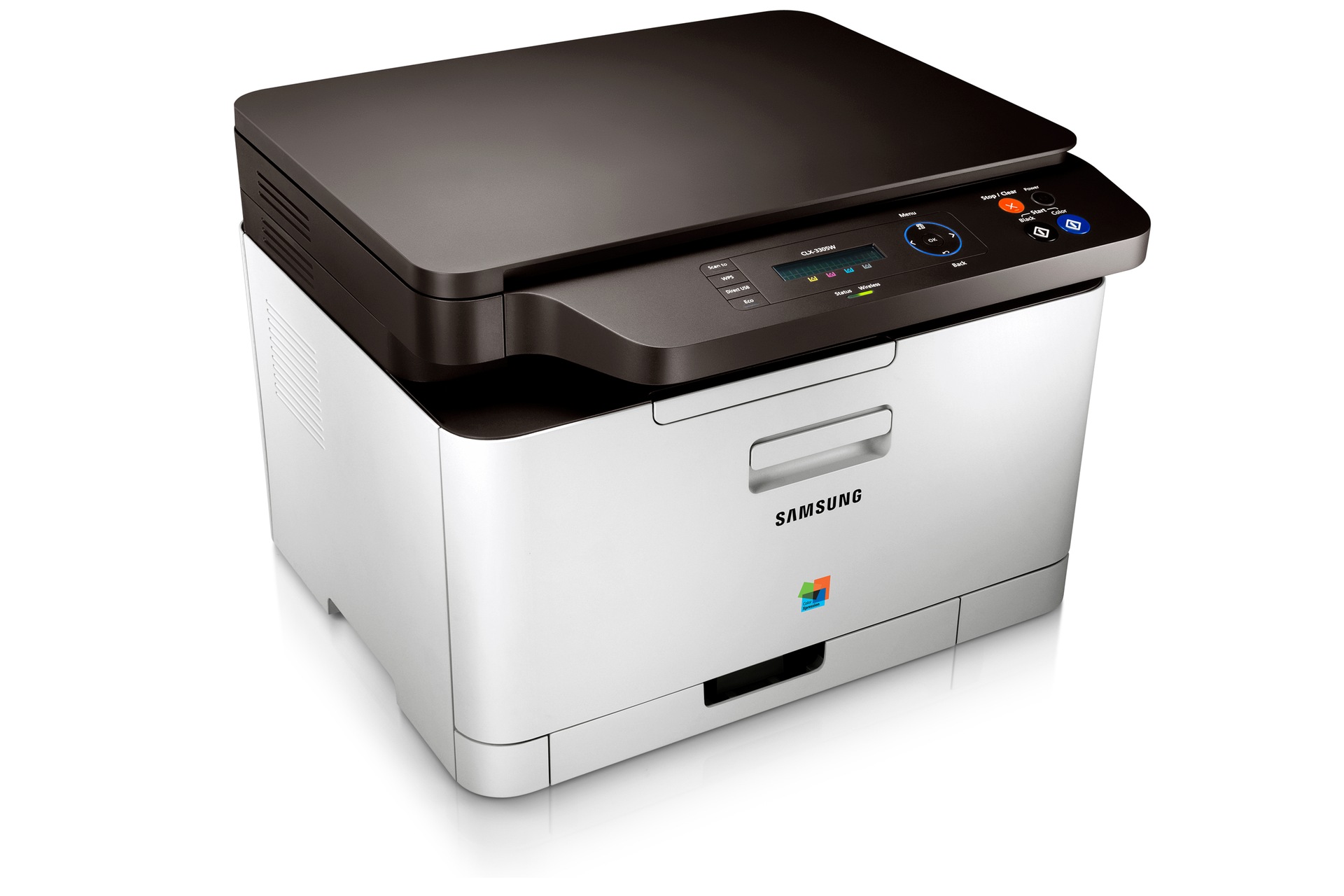 CLX-3305W 6 Linker Betrachtungswinkel Weiß