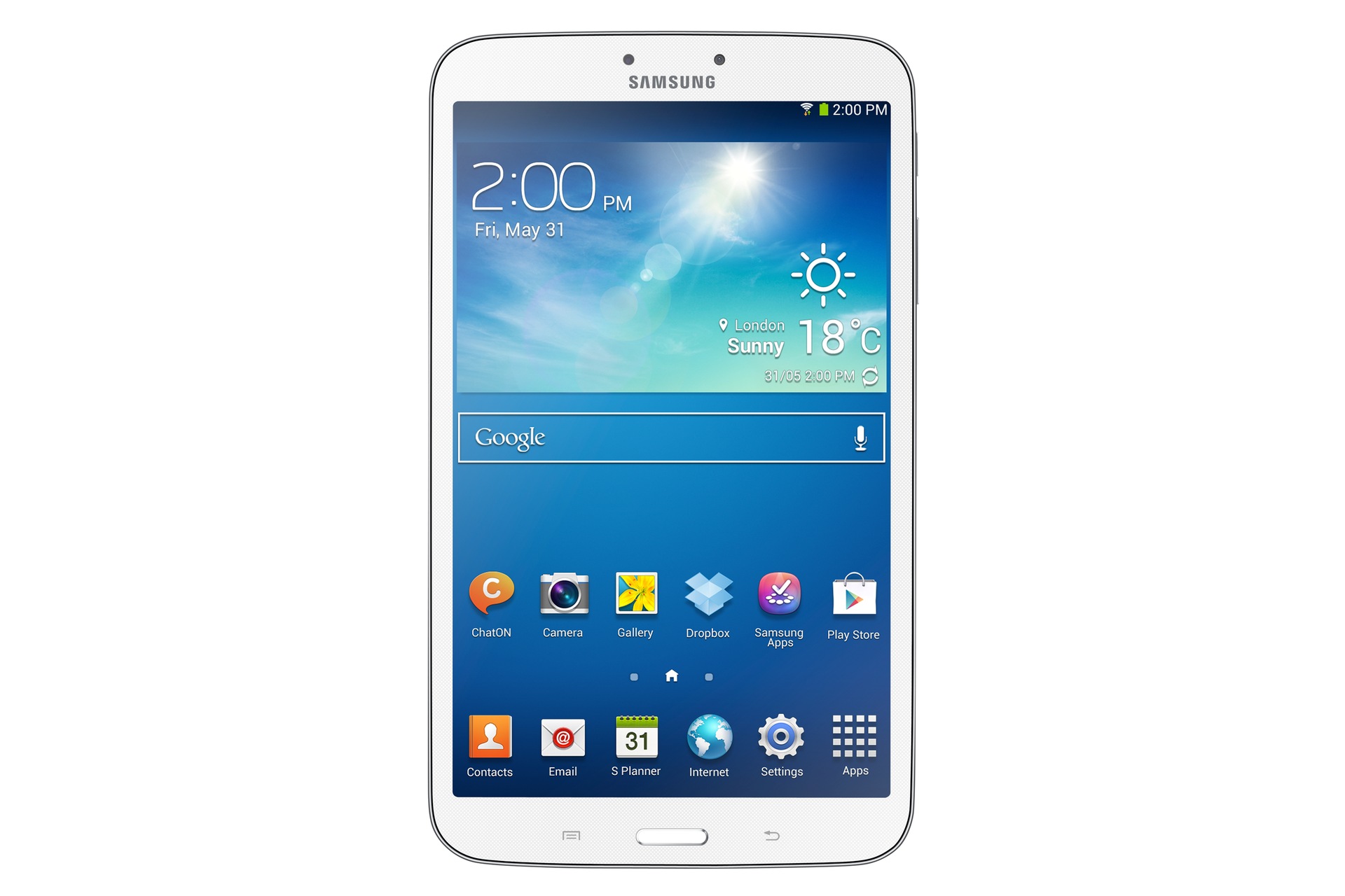 SM-T310 Front Hvid