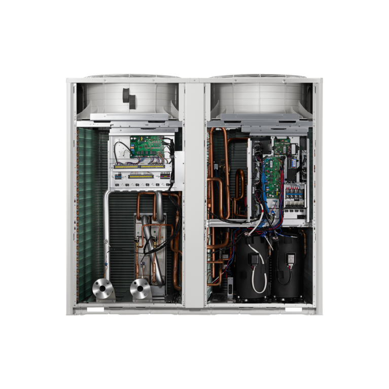 DVM S Chiller con módulo hidrónico 56kW Frío/ Calor  AG056KSVGNH/EU Front Open white