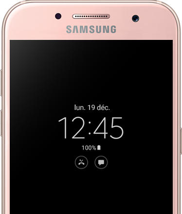 View the date and time in an instant on the Galaxy A5 (2017) with Always on Display.
