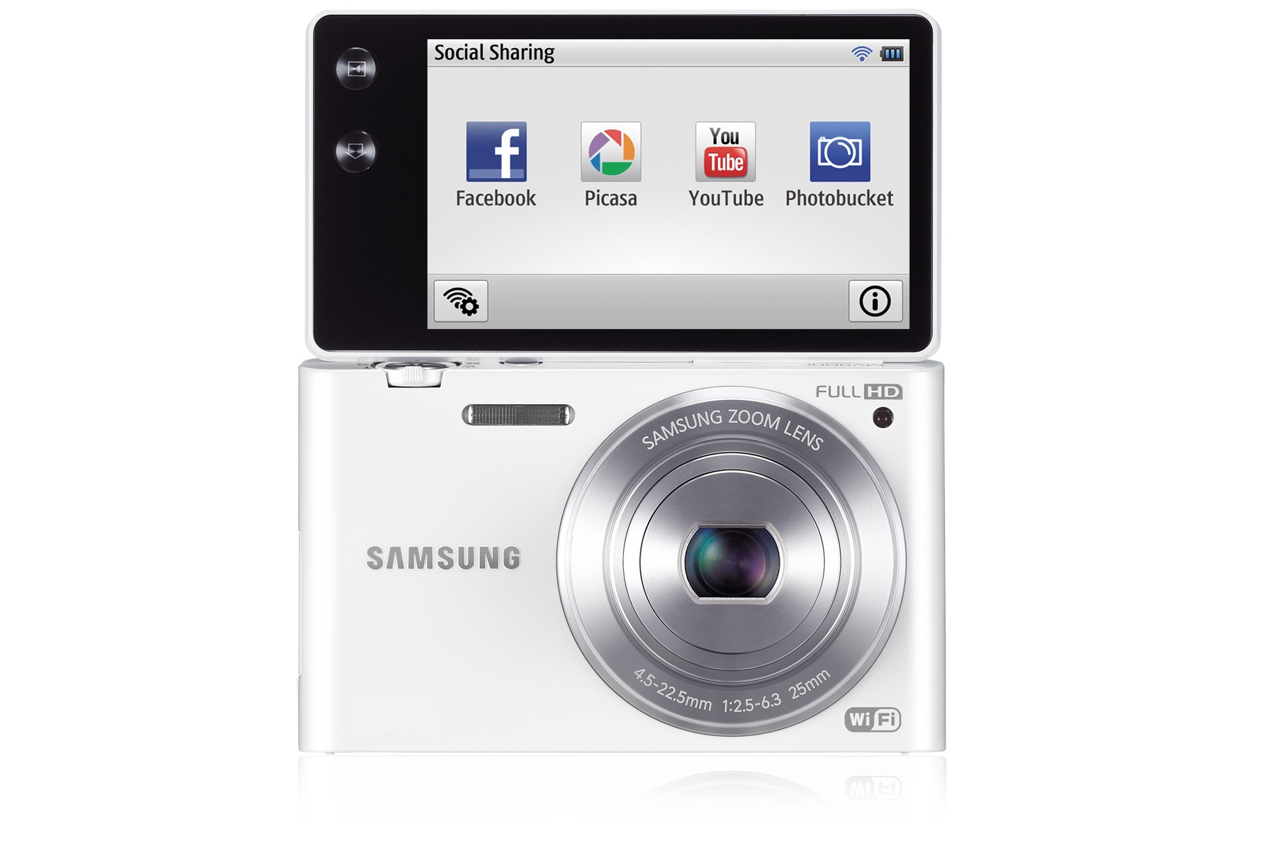 SAMSUNG MV900F 62 Avant ouvert Blanc