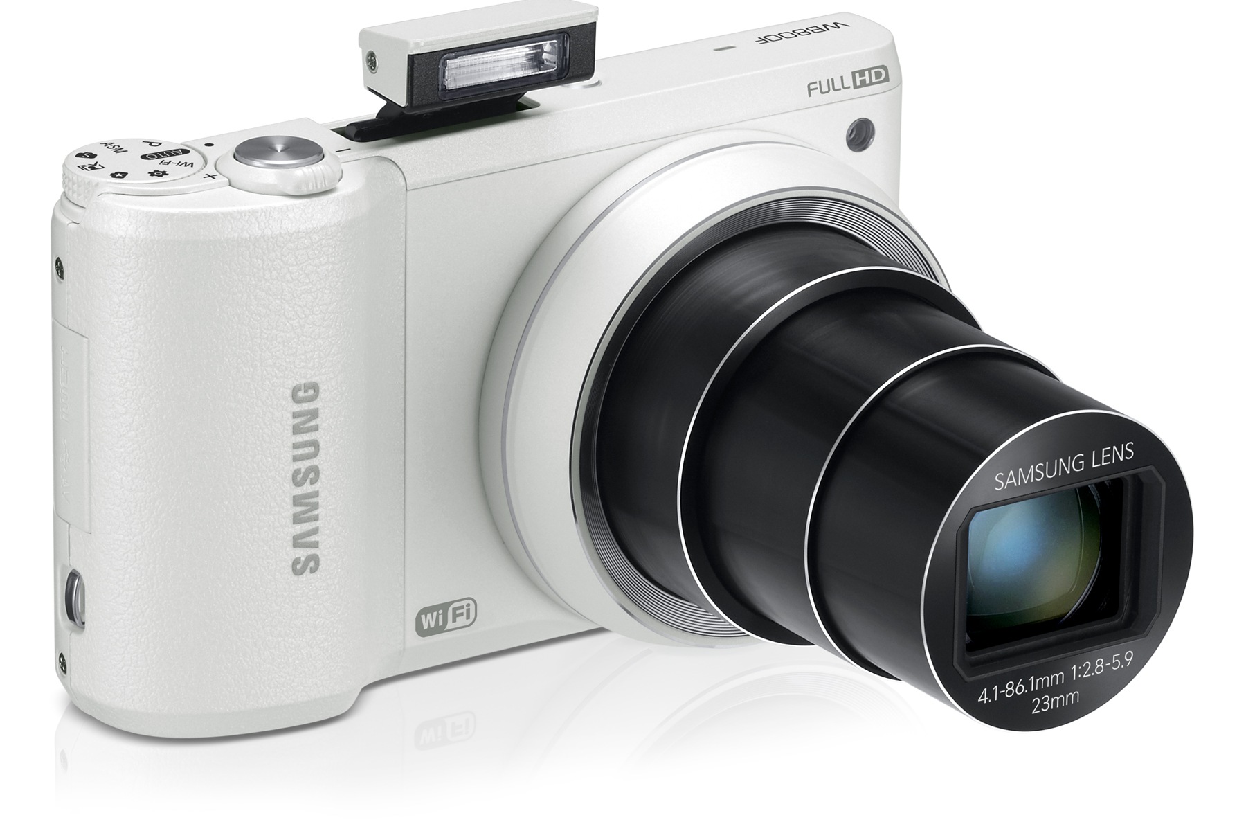 SAMSUNG WB800F 3 Angle gauche Blanc