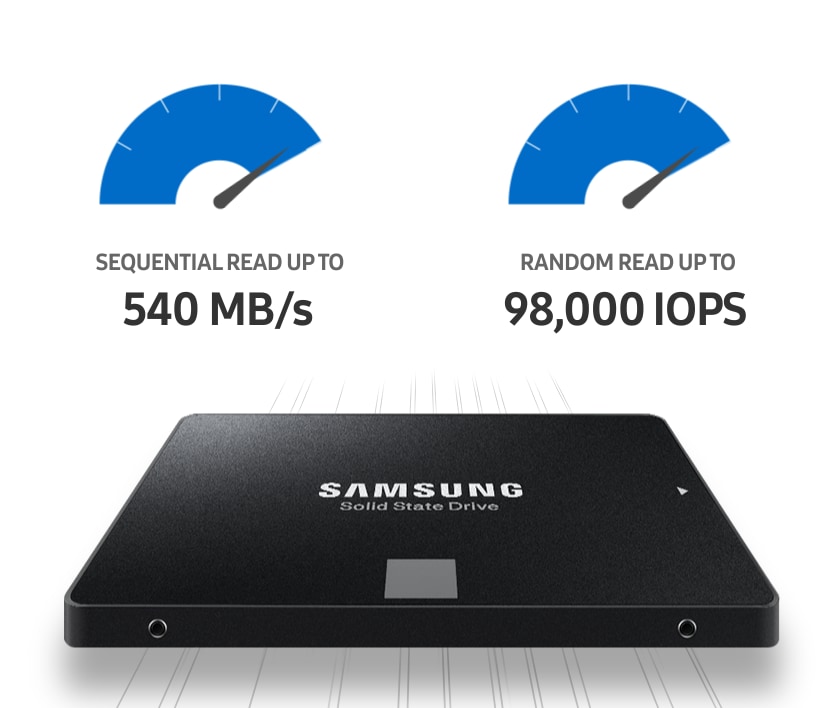 Sequential read up to 540 MB/s, random read up to 98,000 iops