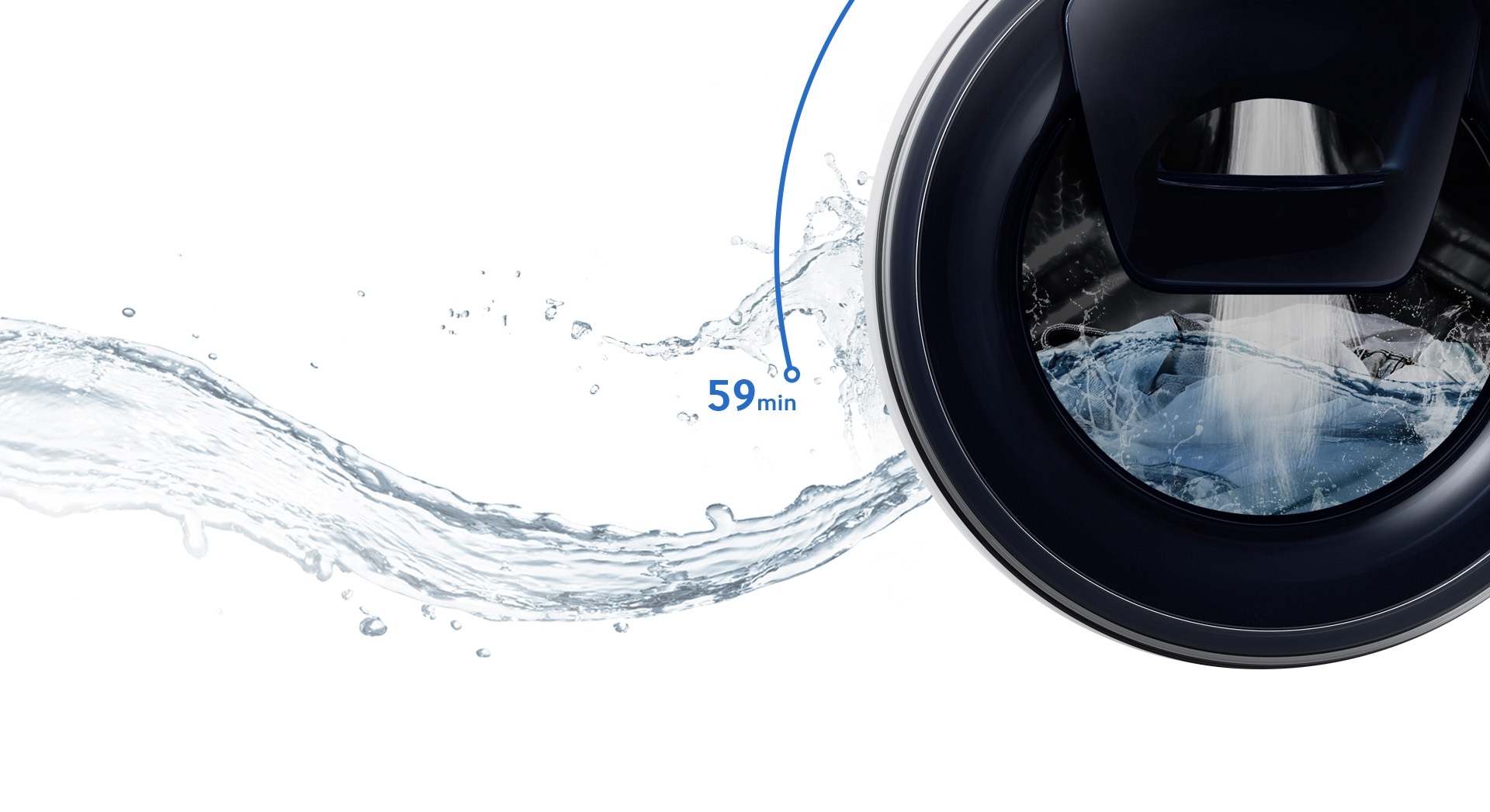 Risultati immagini per Grazie alla tecnologia Ecolavaggio rapido, la nuova lavatrice Samsung Ã¨ in grado di completare il lavaggio in soli 59 minuti. Grazie alla funzione Speed Spray, risciacqua i capi con maggiore efficacia e aumenta la velocitÃ  di centrifuga per completare il lavaggio in soli 59 minuti.*