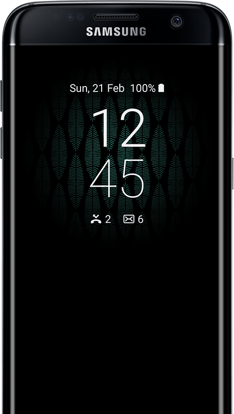 Image type AOD on the galaxy s7 edge screen