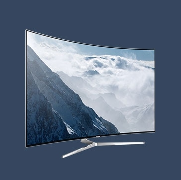 see large image of right perspective image of TV with blue background.