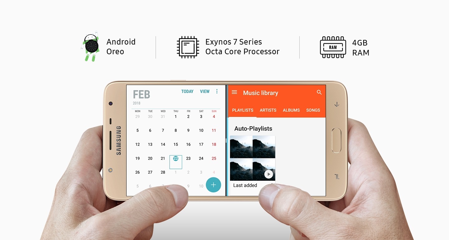 Android Oreo, processeur Octa Core Exynos 7 Series et 4 Go de RAM