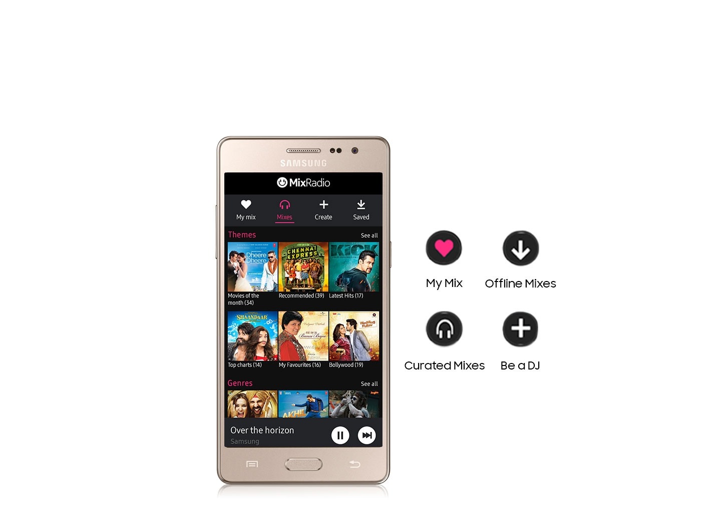 Personal music service with Samsung Z3
