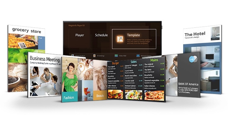 Gestione agevole del digital signage con interfaccia utente Home semplificata
