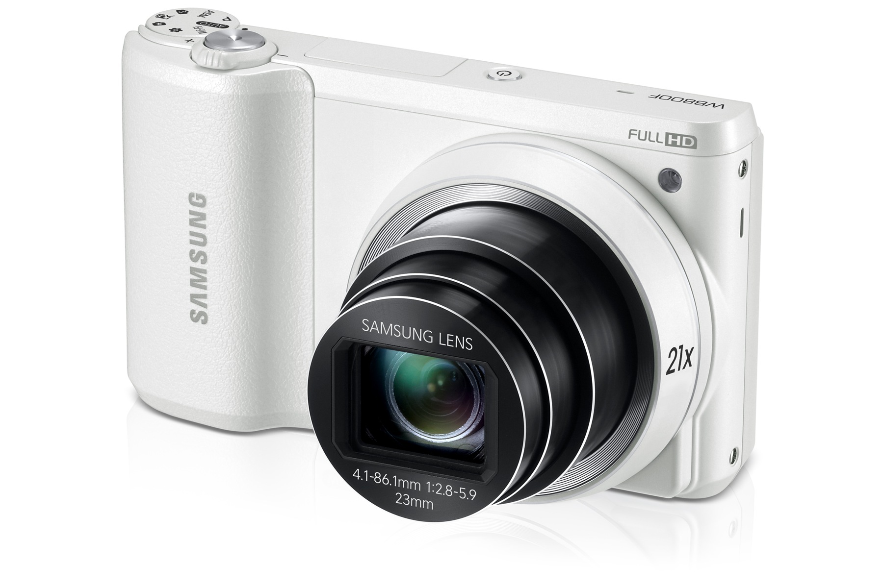 SAMSUNG WB800F 2 Vista angolo destro Bianco