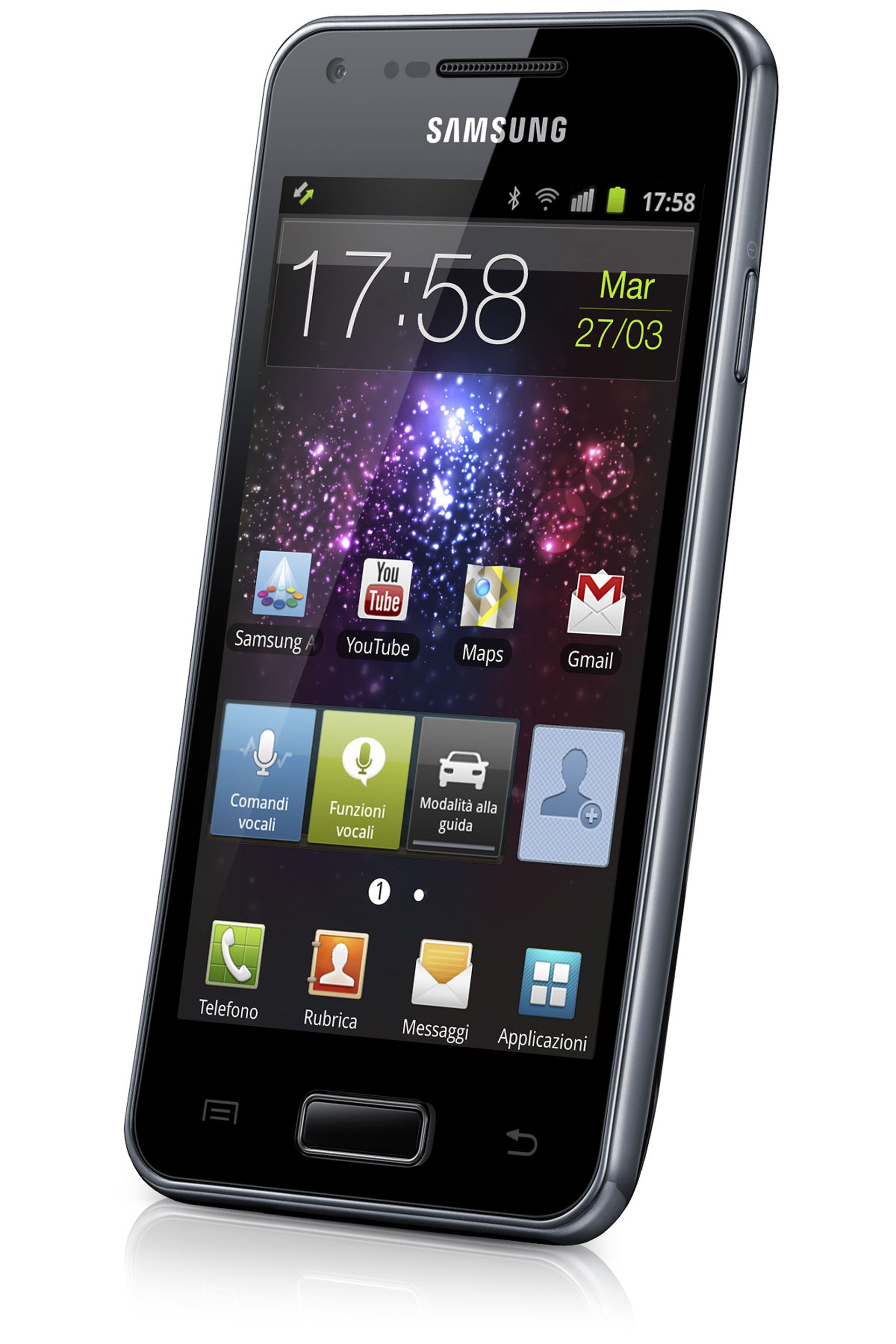 GT-I9070 2 Vista angolo destro Nero