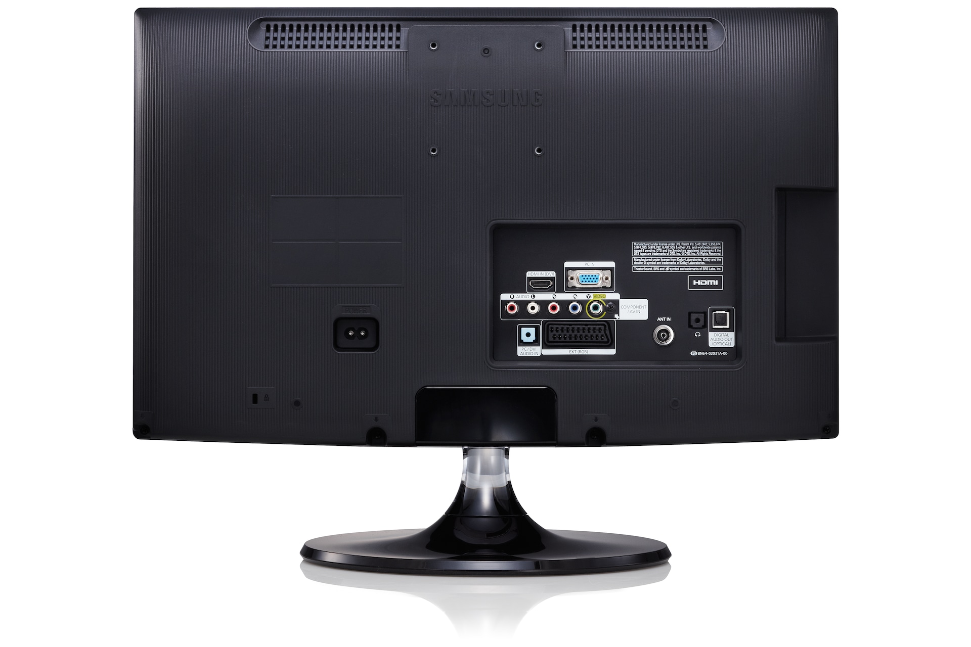 T24B350EW 5 Vista posteriore Nero