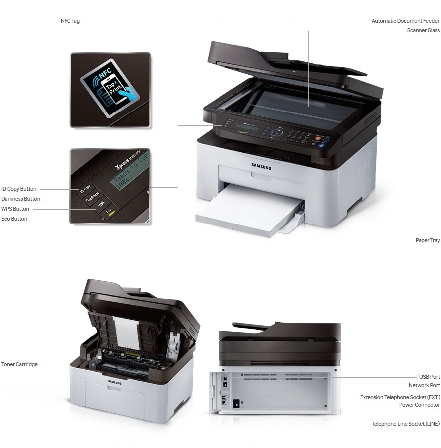 Xpress M2070FW Mono Laser (20 ppm) SLM2070FW/XAA Samsung Caribbean