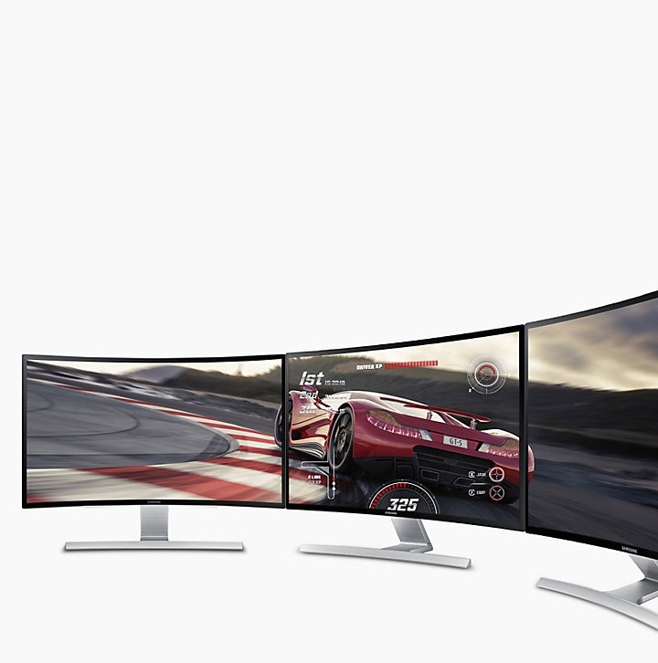 Go for a higher level of immersion with multiple curved screens