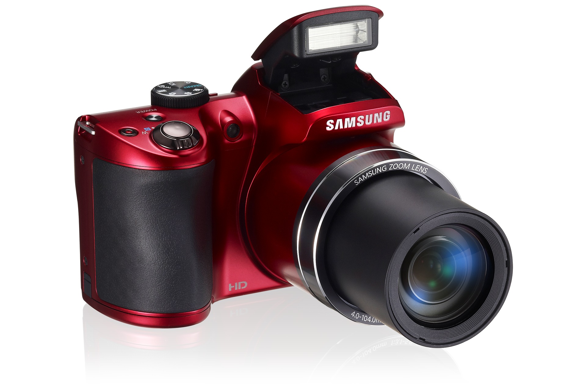 SAMSUNG WB100 18 Ángulo izquierdo Rojo