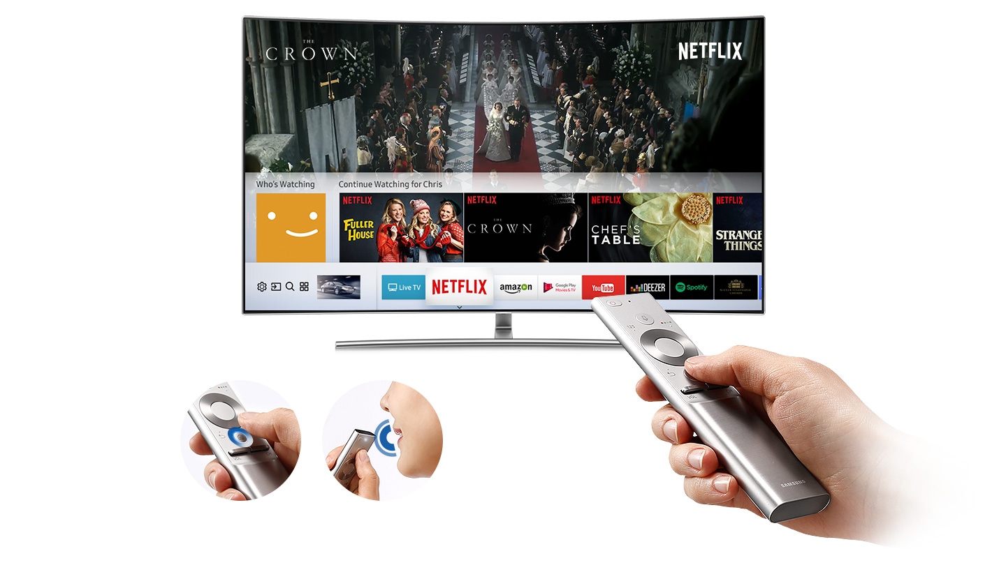 Q8C 4K Curved Smart QLED TV: One Remote Control