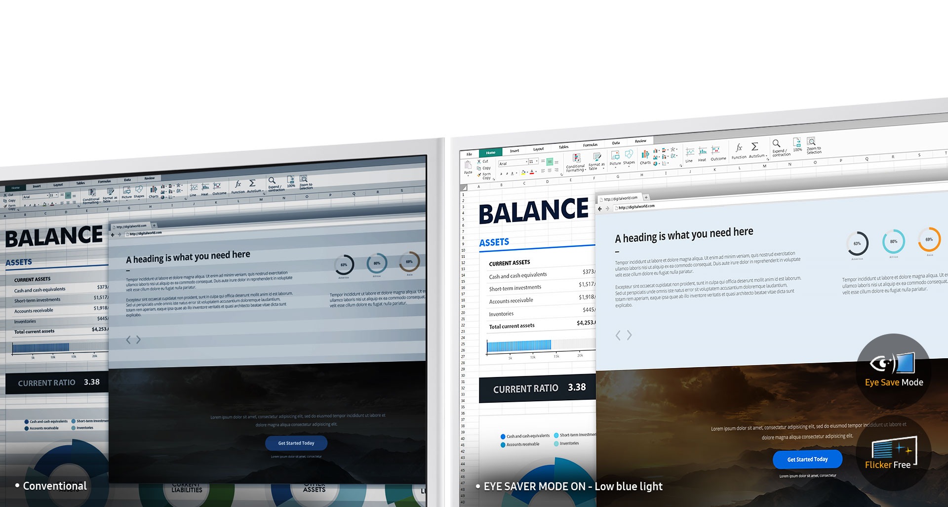 Optimized for viewing comfort