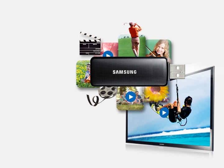 JU6600 Curved Smart 4K UHD TV: Watch movies from your USB