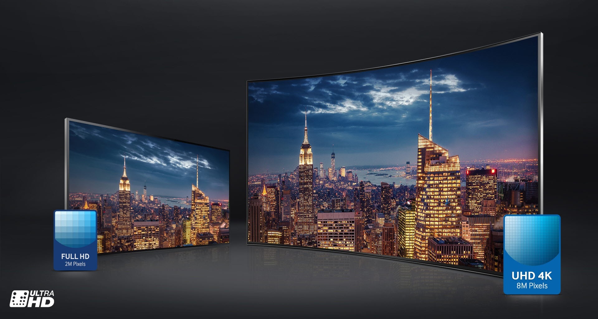 UHD 4K Flat Smart TV JU7000 Series 7: 4 times the Full HD resolution