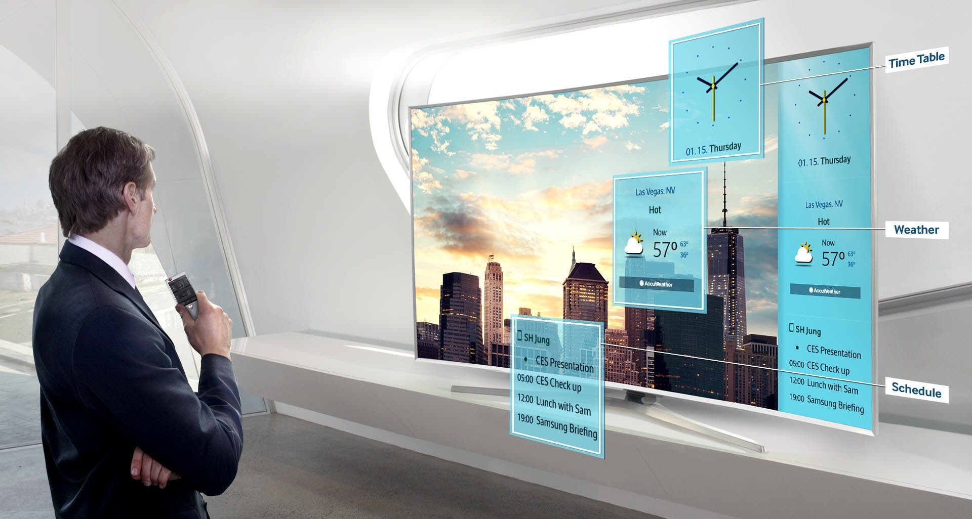 UHD 4K Flat Smart TV JU7000 Series 7: Get your TV to brief you every morning