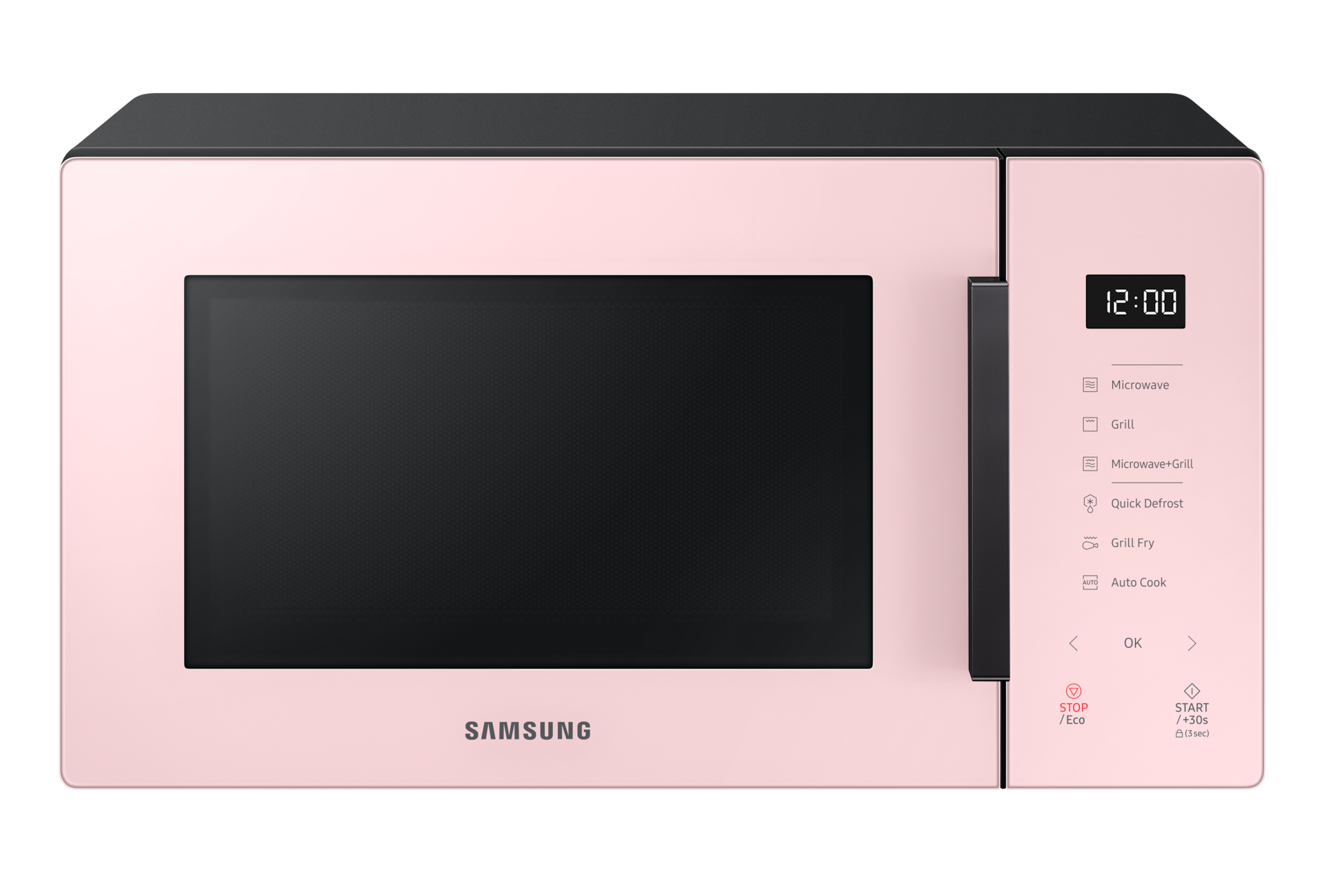 Pink Samsung Grill Microwave Oven with Healthy Grill Fry Function (MG23T5018CP/SM), 23L